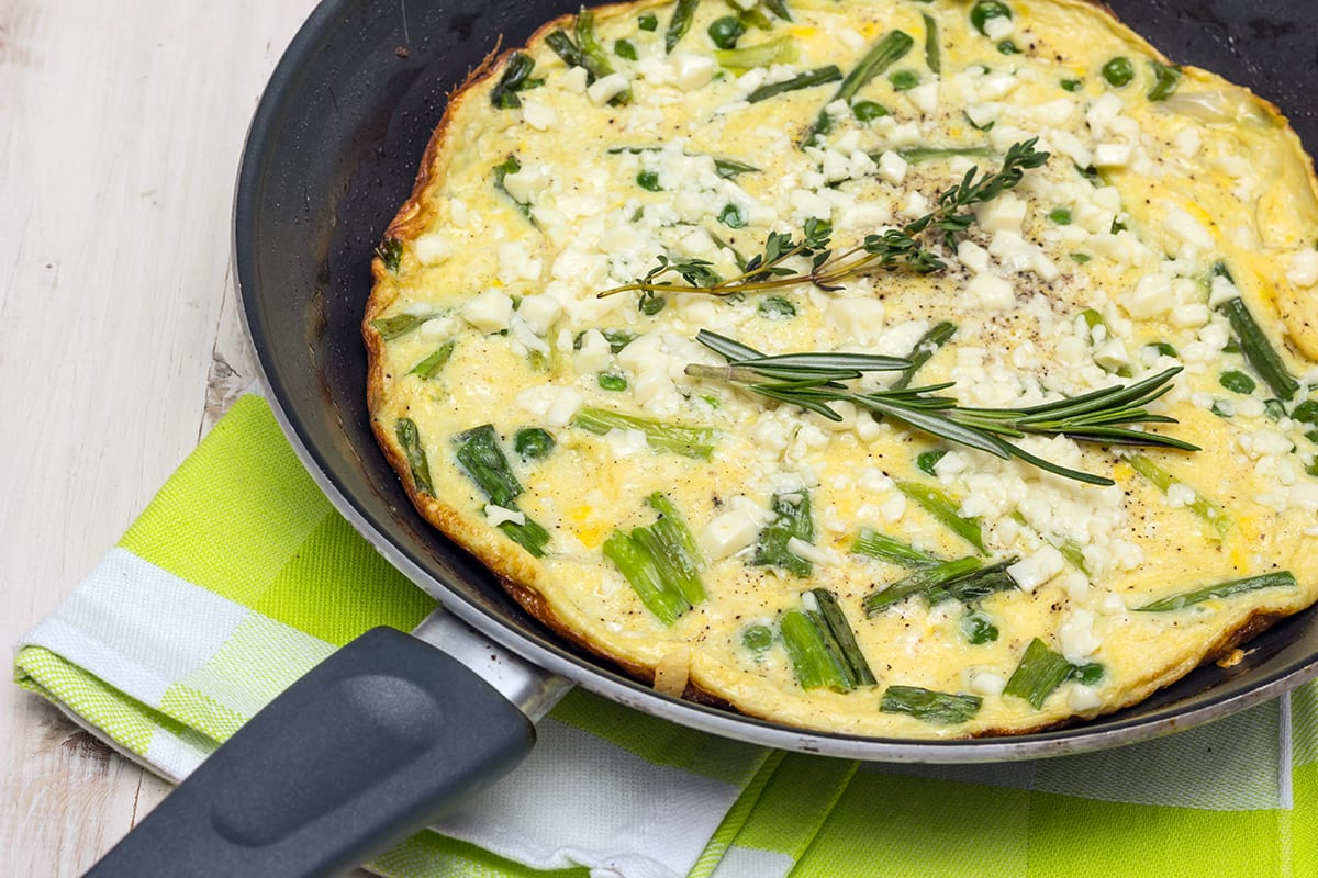 Spring Vegetable and Cheese Frittata