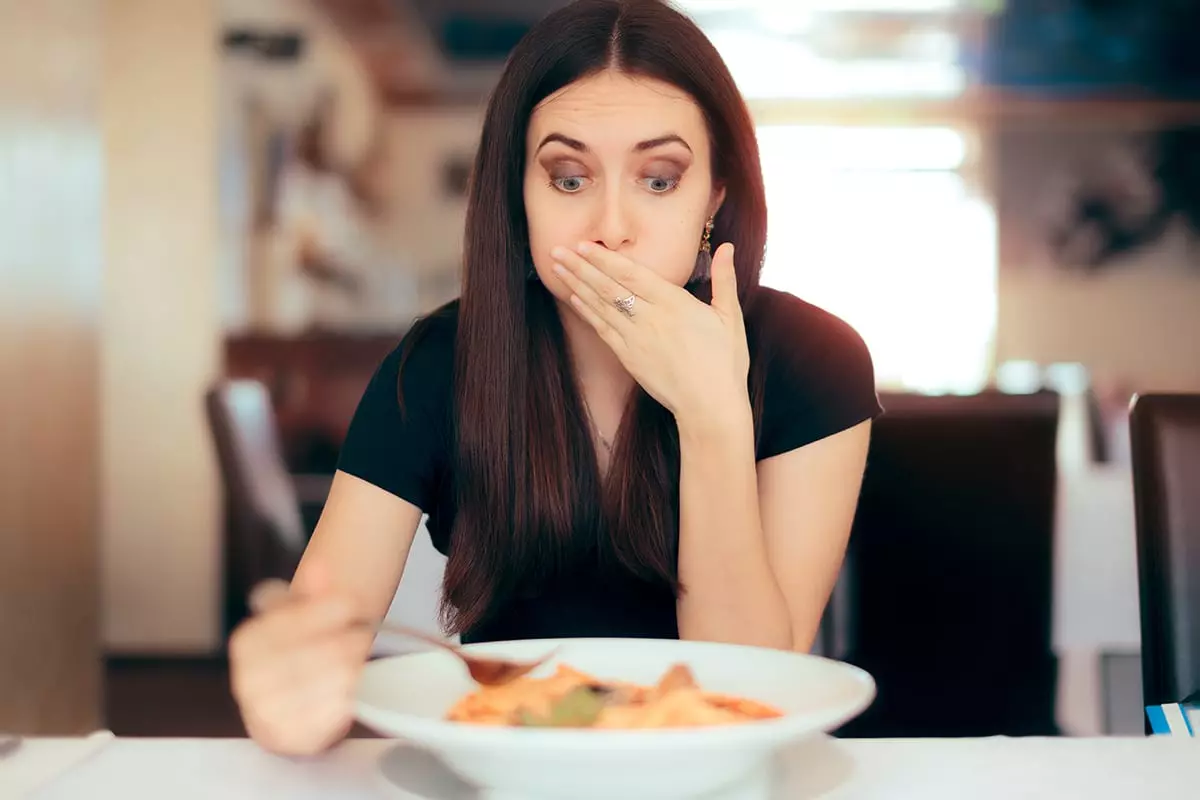 Woman Rejecting Food
