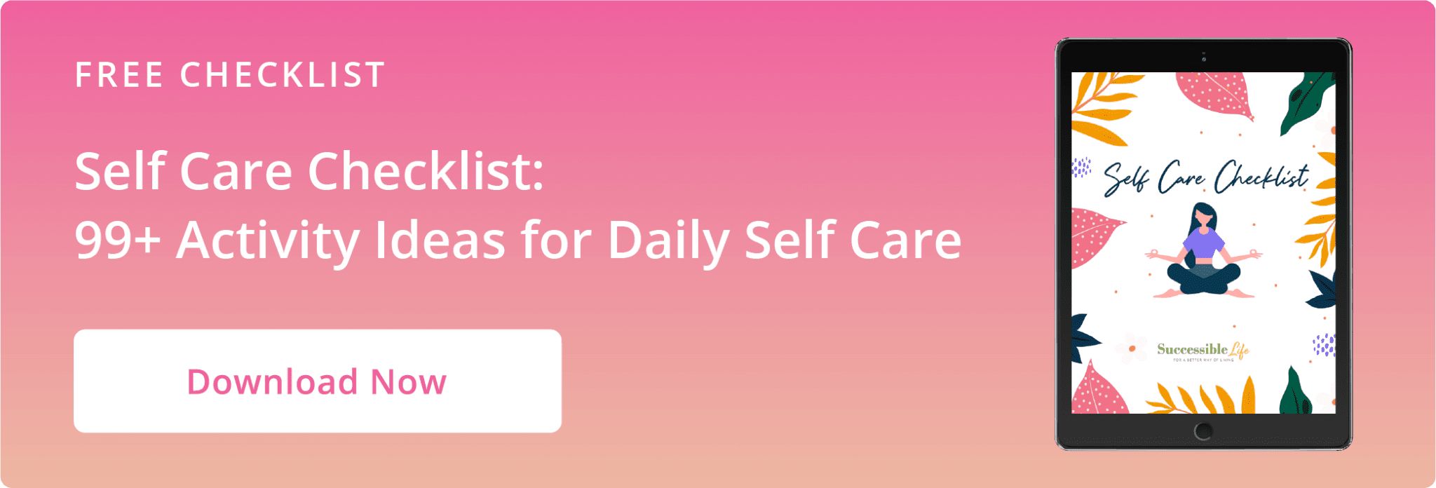 Artile CTA Graphic - Self Care Checklist