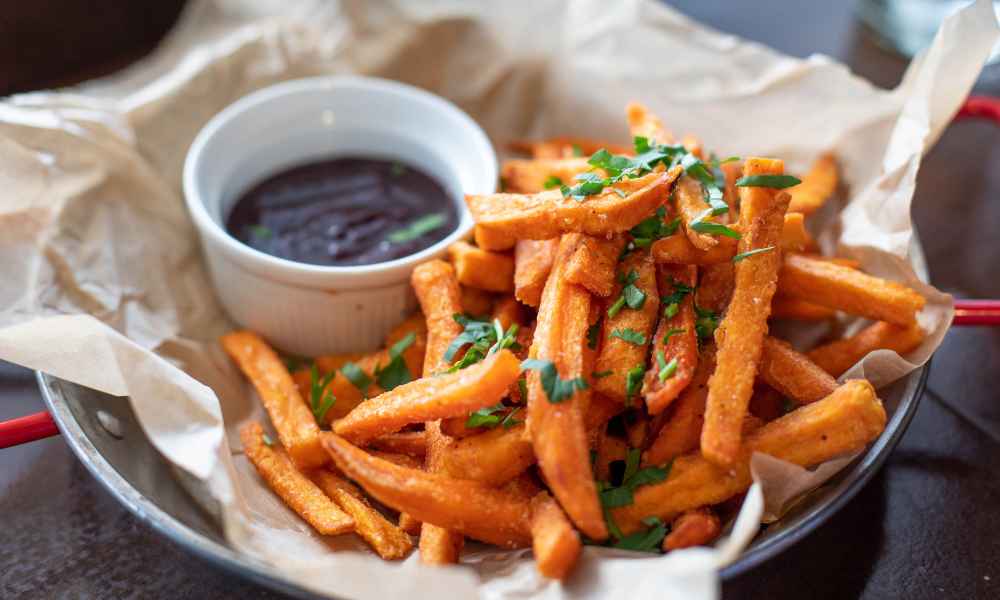 Delicious crunchy sweet potato fries.