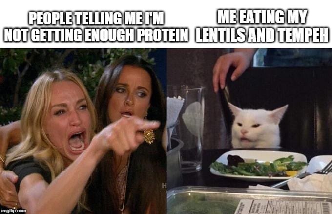 Plant-Based Diet Cat Meme