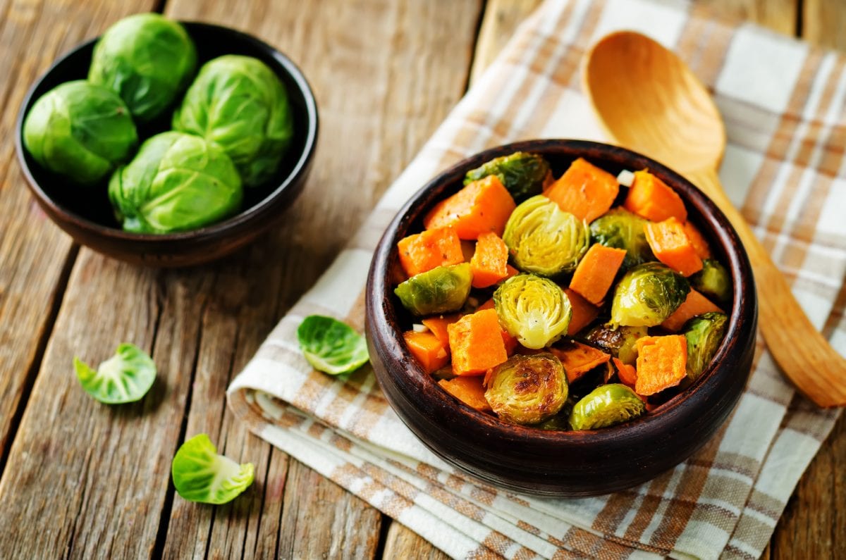 Brussel Sprouts and Sweet Potatoes