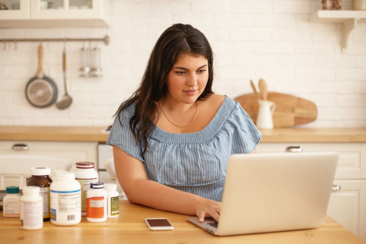 Woman Researching Fad Diets