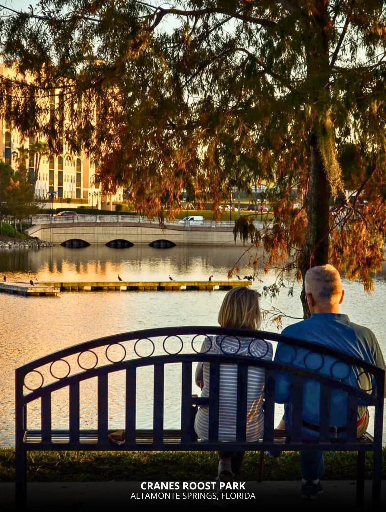 Scenic view of Cranes Roost Park lakefront trail – free things to do in Orlando
