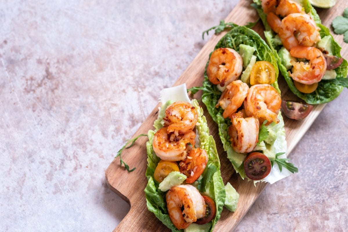 Shrimp Avocado Lettuce Cups