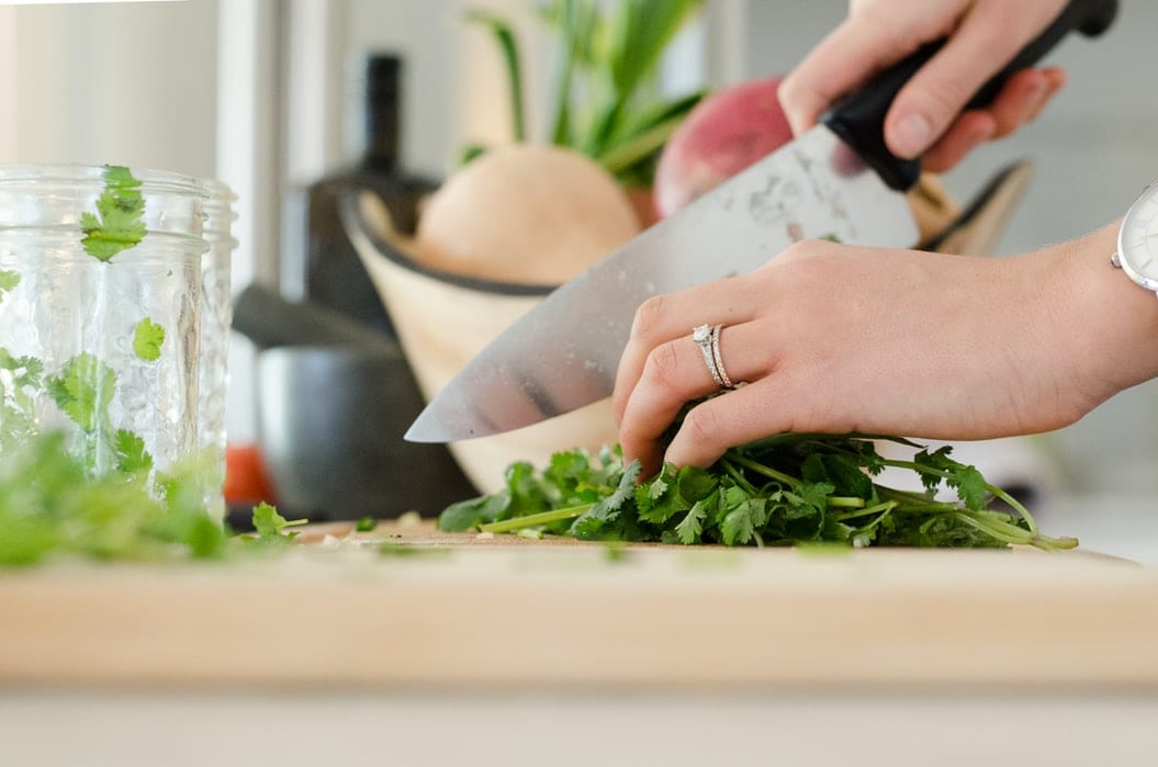 Married Woman Chopping Parsley