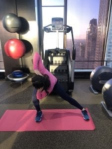 Side Lunge With Alternate Knee to Elbow: Step 2