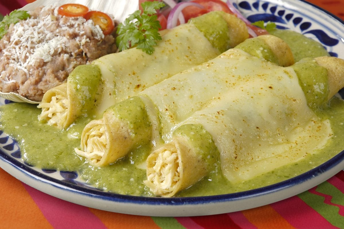 Chicken Enchiladas with Salsa