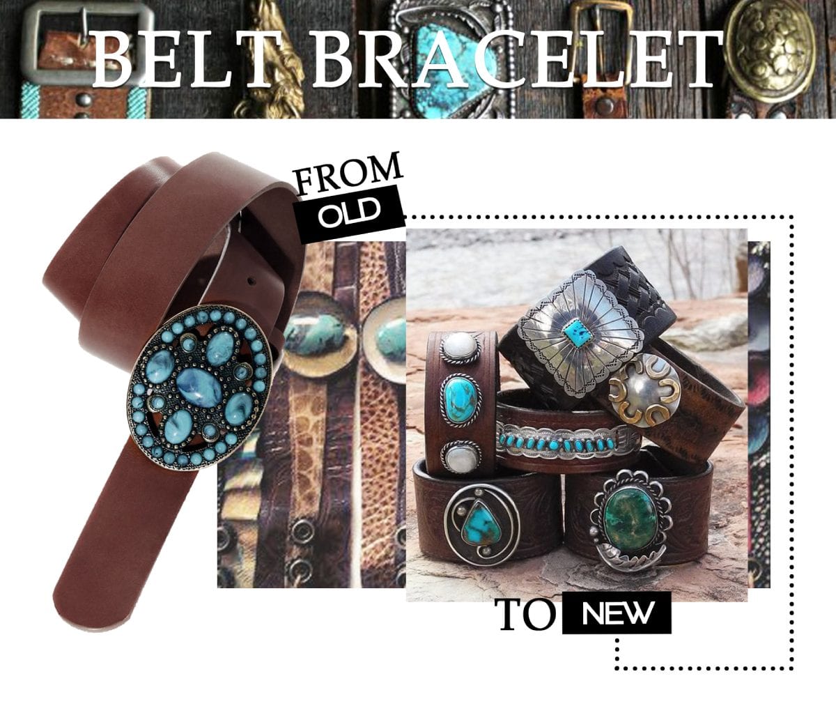 Upcycle Clothes - Belt Bracelet