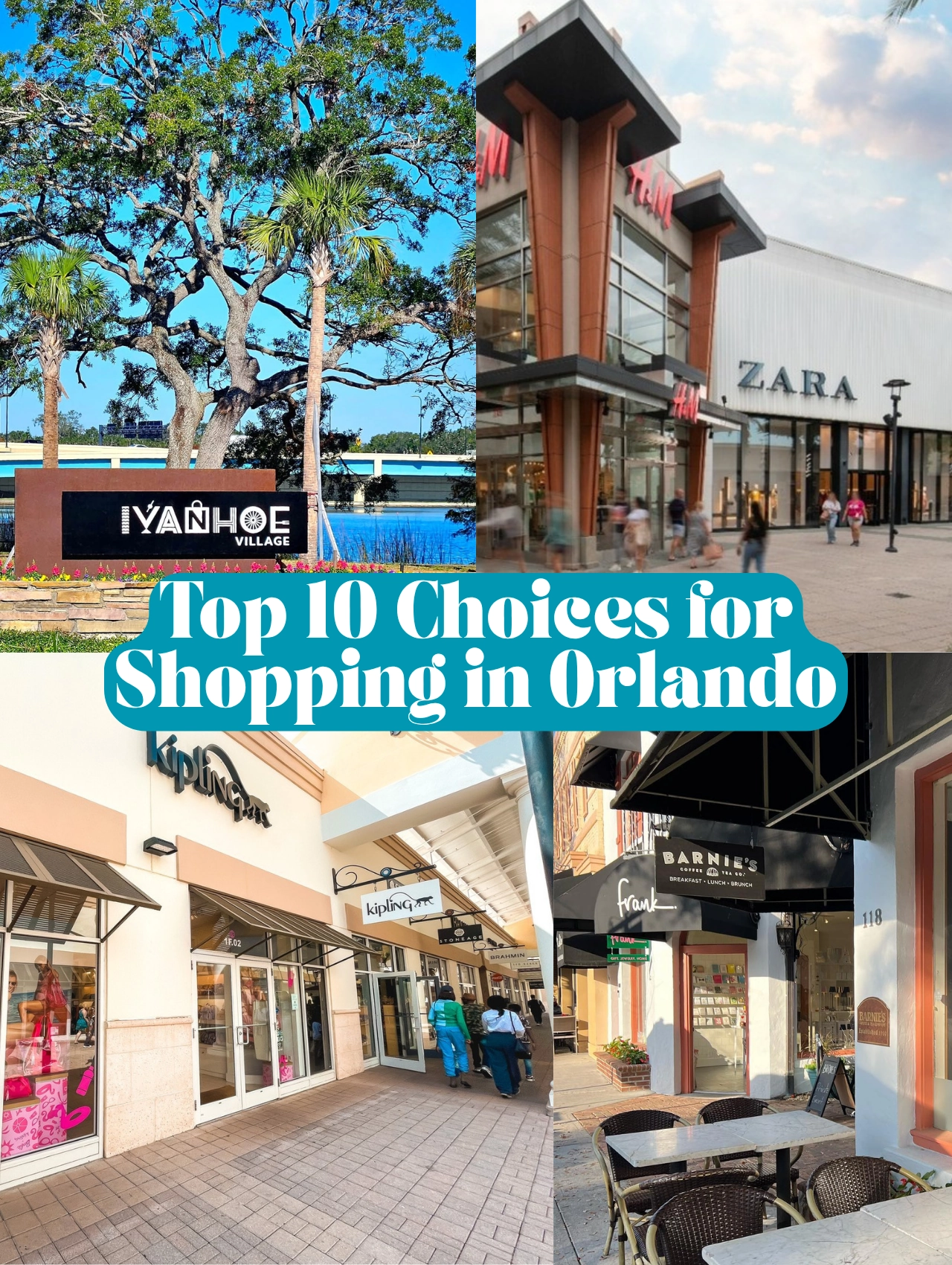 Top shopping spots featured for Shopping in Orlando, highlighting popular malls and local favorites.