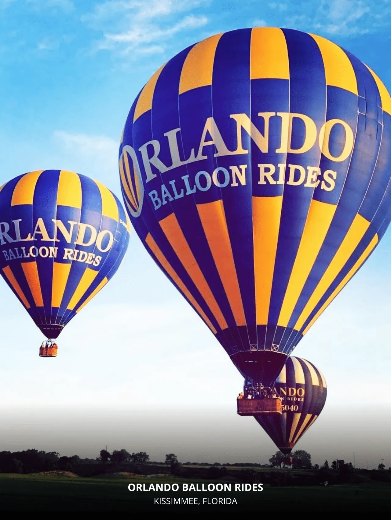 Orlando Balloon Rides in Kissimmee, colorful hot air balloons rising over green fields – things to do in Orlando.