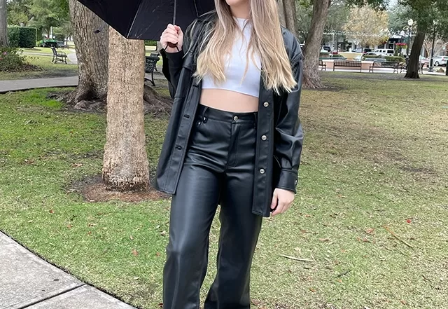 faux leather pants