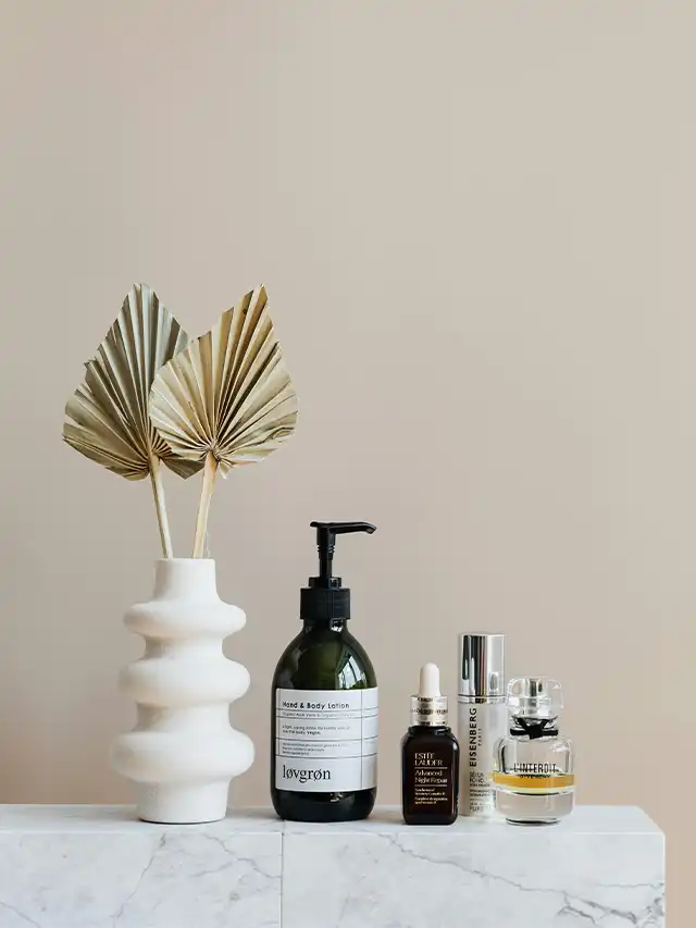 Etiquetas de productos de belleza
