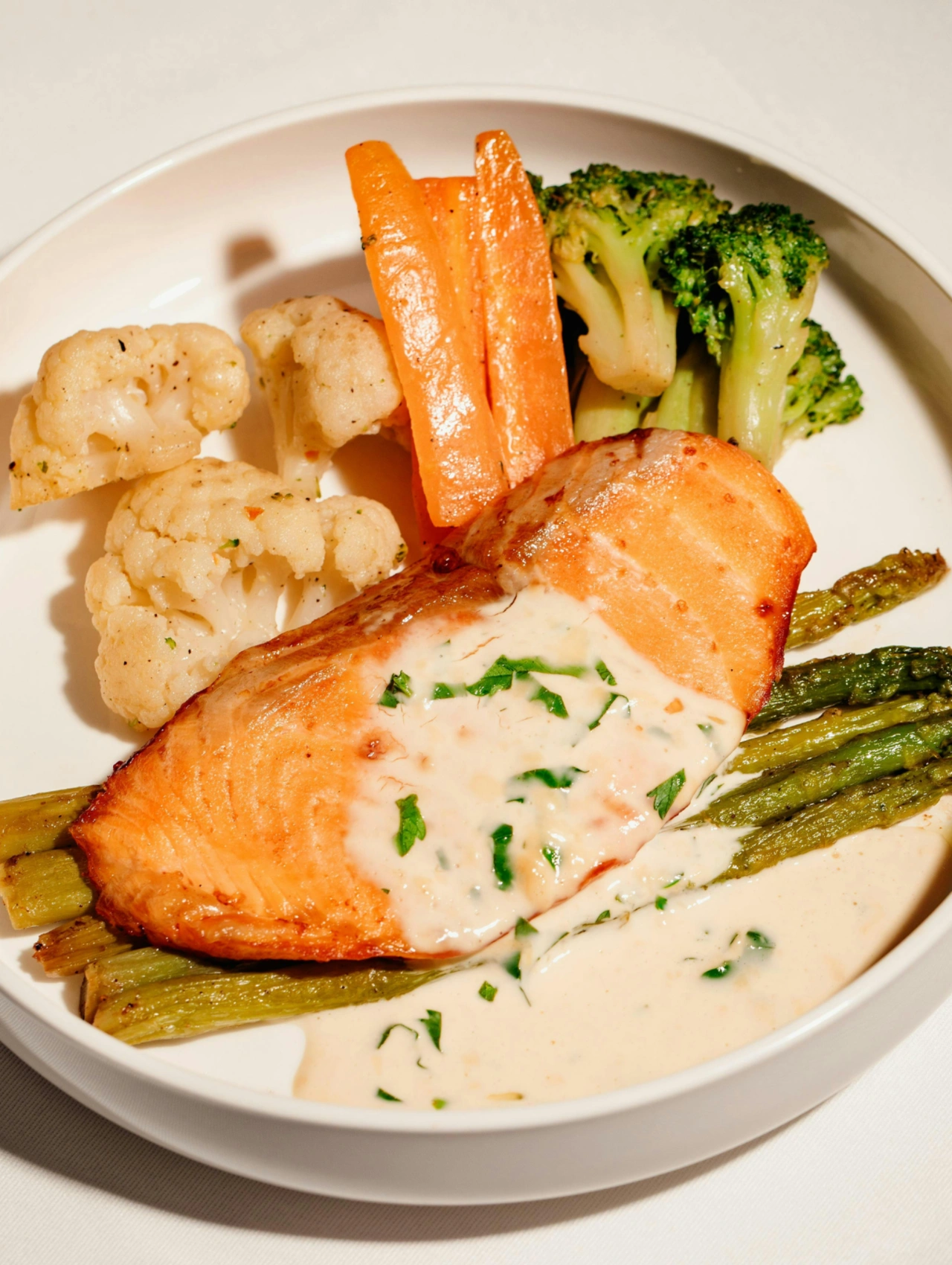 Weight loss detox plate with lean protein, vegetables, and healthy fats in a balanced meal.