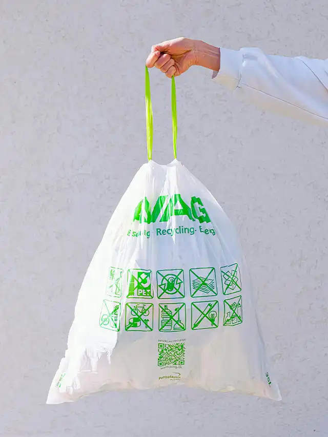 a person holding a plastic bag