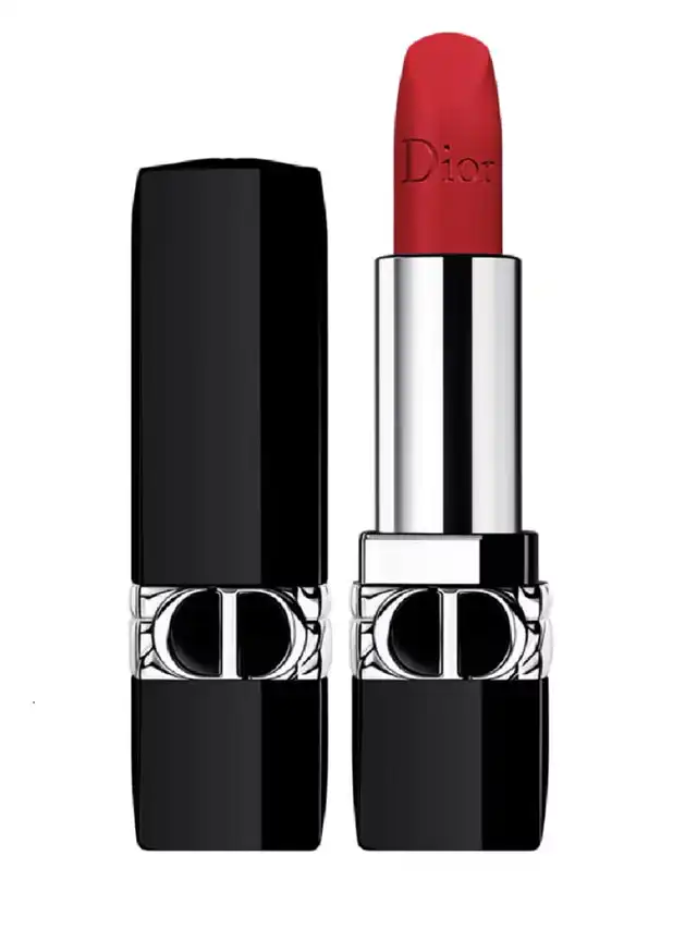 a red lipstick in a black tube