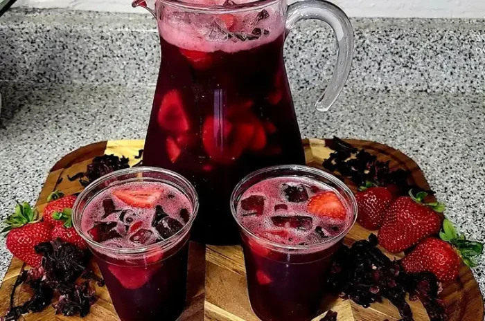 Agua de Jamaica receta 1