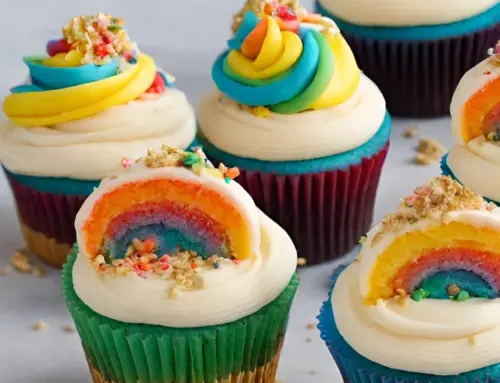 Gold-Filled Rainbow Cupcakes for St. Patrick’s Day: A Dazzling Delight
