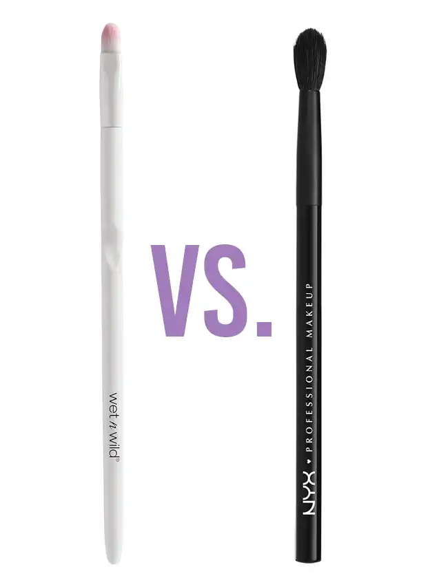 a comparison of a makeup brush