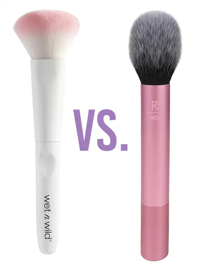 a comparison of makeup brushes