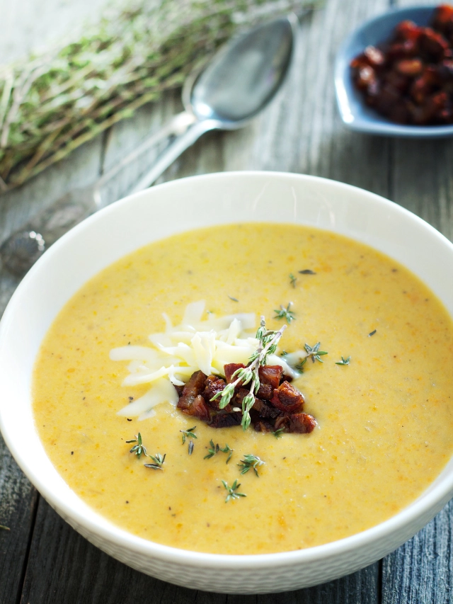 sopa de papa con queso