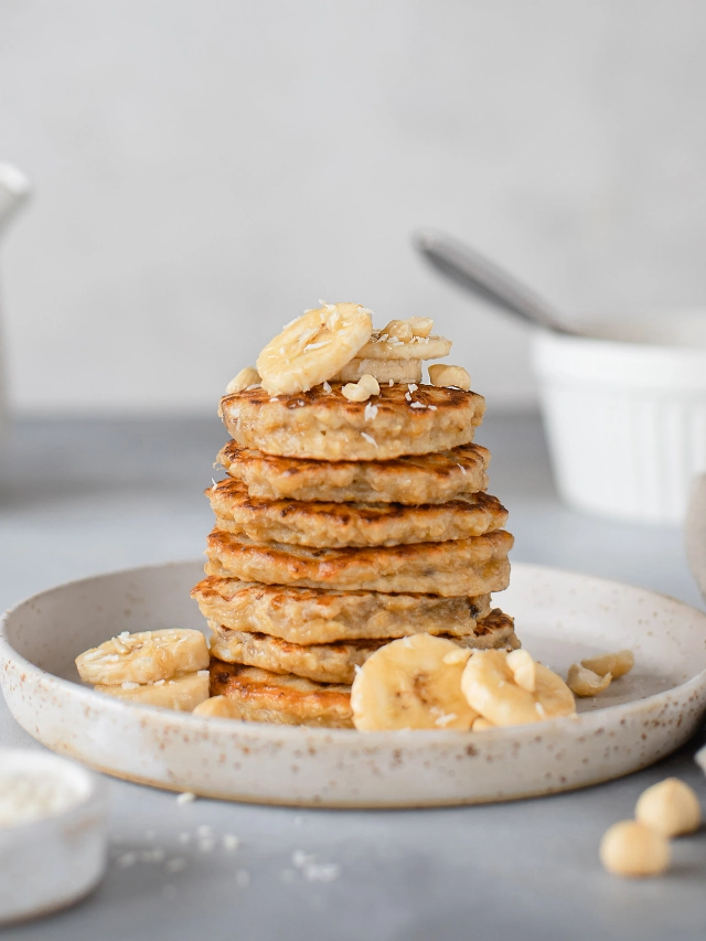 panqueques de avena y plátano