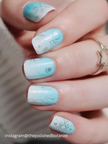 Arctic Frost Bloom Winter nails 