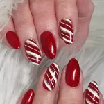 Candy Cane Christmas Nails