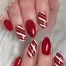 Candy Cane Christmas Nails