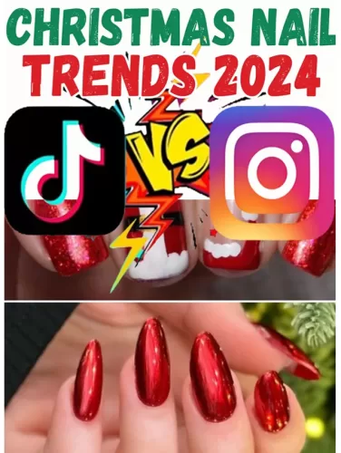 Christmas Nail Trends Instagram VS TikTok