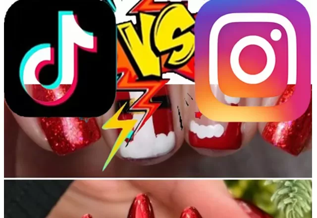 Christmas Nail Trends Instagram VS TikTok