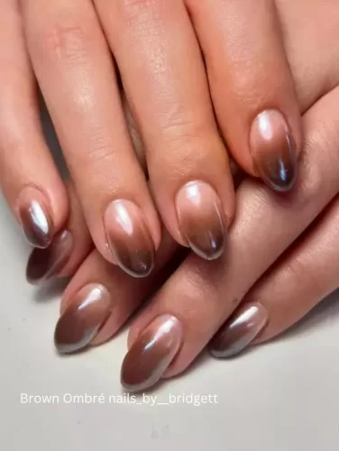 Cocoa Gradient Luxe Winter nails Brown Ombre nails