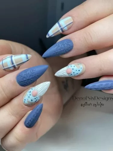 Nordic Winter Whimsy Winter nails 