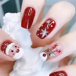 Press-On and Acrylic Christmas Nails