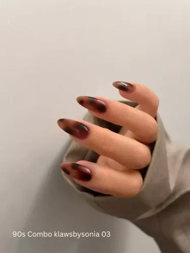 Smoky Tortoise Chic Winter nails Animal Print