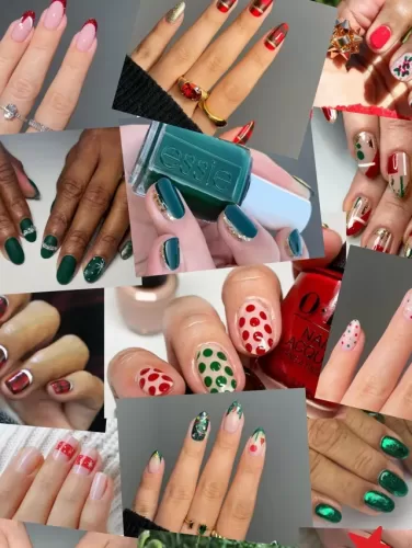 Various Christmas Nail Styles and Themes