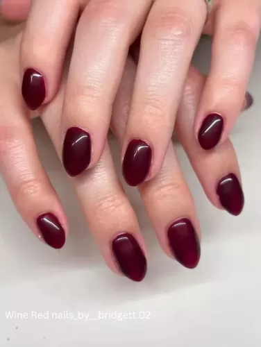 Winter nails Velvet Wine Nail Art Wine Red nails