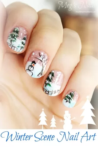 Winter Wonderland Nail Art Winter nails