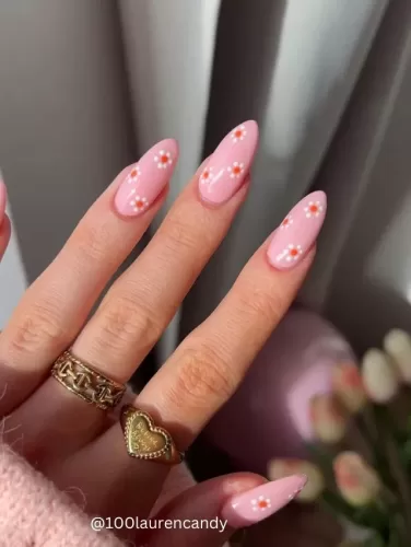 Cherry Blossom Pink Nails