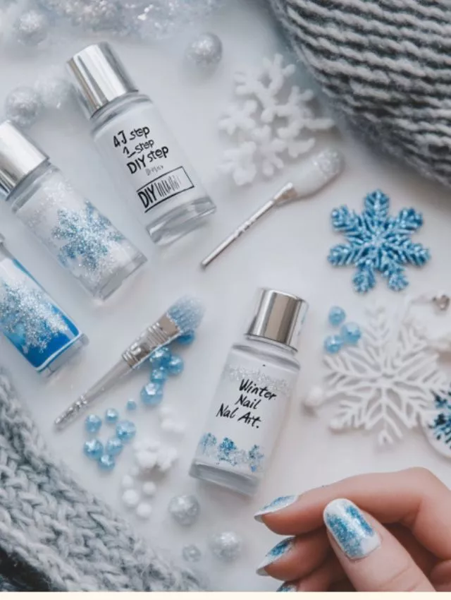 Cómo hacer arte en uñas de invierno