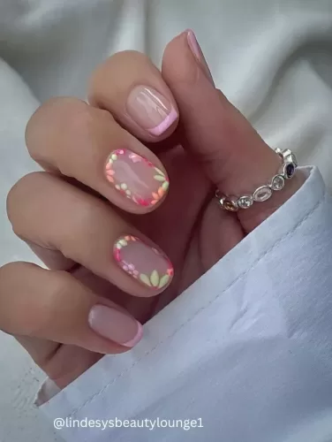 Pastel Petal Frame Nails