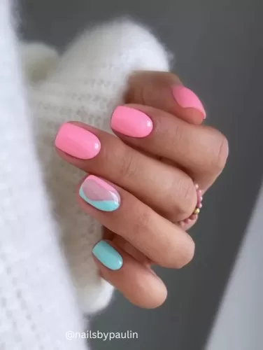 Pastel Wave Nails Spring nails  