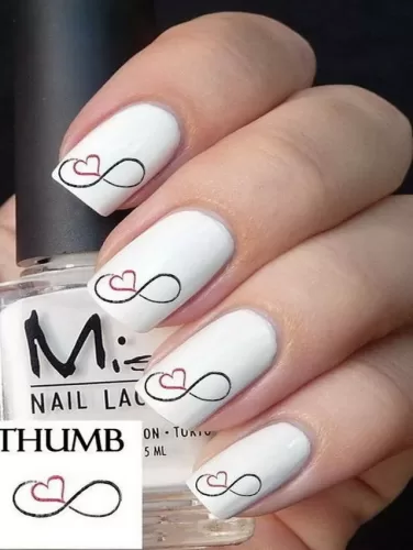 Valentines nails Romantic Infinity Love Elegance