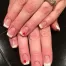 Glittery French Tip with Heart Detail