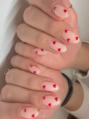 Minimalist Red Hearts