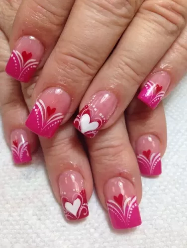 Pink Elegance with Romantic Heart Accents