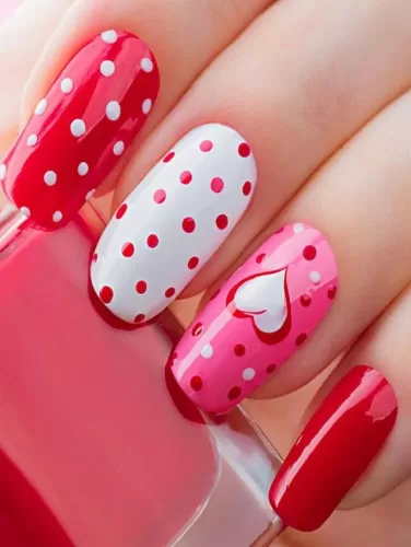 Polka Dot Heart Whimsy