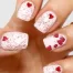 Valentines nails short Glitter Heart Spark