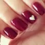 Valentines nails simple Elegant Ruby Heart