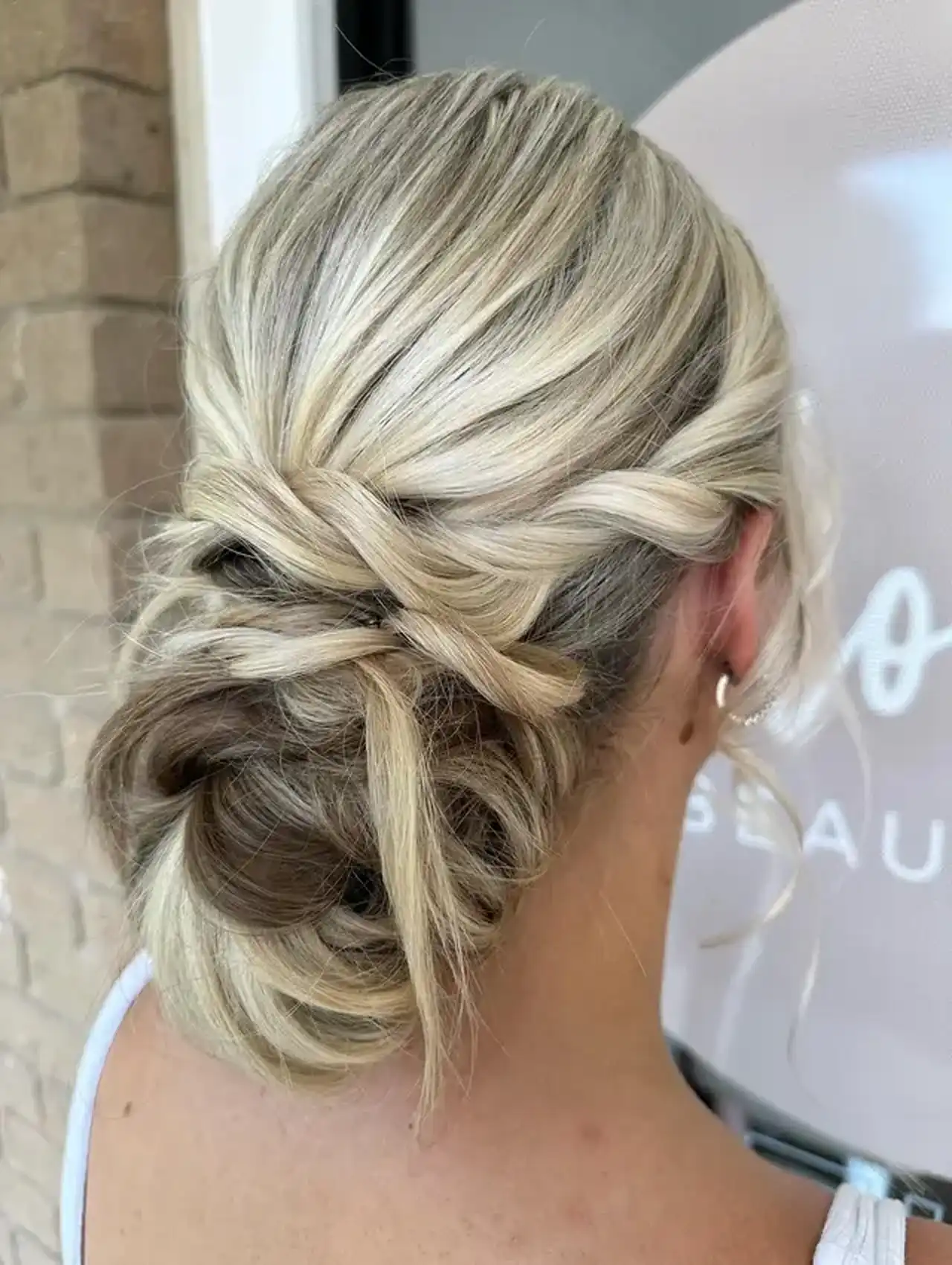 Twisted halo bun - easy hairstyles for elegant occasions